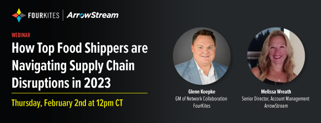 Webinar: How Top Food Shippers Are Navigating Supply Chain Disruptions in 2023. Thursday February 2nd @ 12pm CT